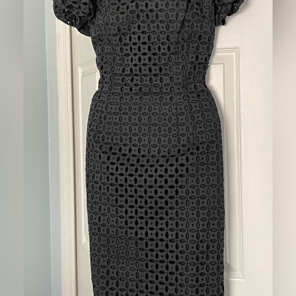 Black vintage tea length dress size 6